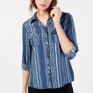 NY collection printed utility shirt